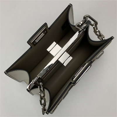 Fen.di Peekaboo Cut Petite Leather Bag Pale Green Color