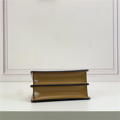 Fen.di Peekaboo Cut Petite Leather Bag Brown Color