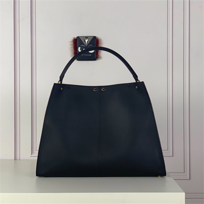 Fen.di Peekaboo X-Lite Large Leather Bag Black Color