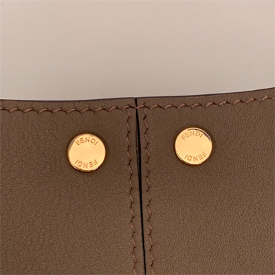 Fen.di Peekaboo X-Lite Large Leather Bag Brown Color