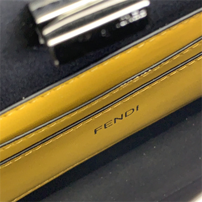 Fen.di Peekaboo ISeeU XCross Leather Bag Black Color