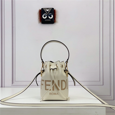 Fen.di MON TRESOR White Leather Mini Bag