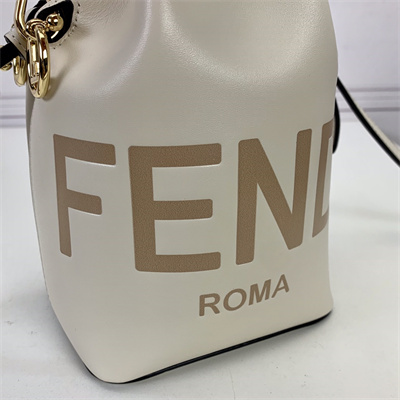 Fen.di MON TRESOR White Leather Mini Bag