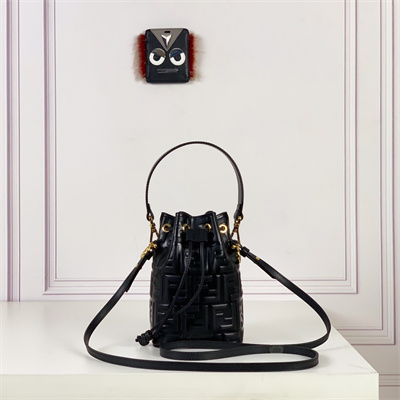 Fen.di MON TRESOR Black Leather Mini Bag