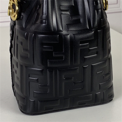 Fen.di MON TRESOR Black Leather Mini Bag