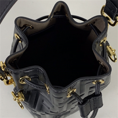 Fen.di MON TRESOR Black Leather Mini Bag