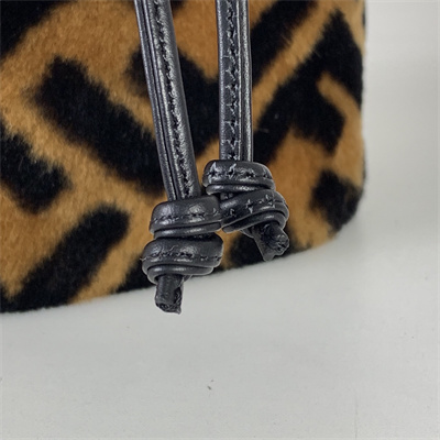 Fen.di MON TRESOR Brown Sheepskin Mini Bag