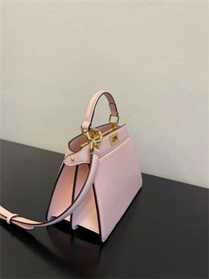 Fen.di Peekaboo ISeeU Petite Leather Bag Pink Color