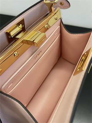 Fen.di Peekaboo ISeeU Petite Leather Bag Pink Color