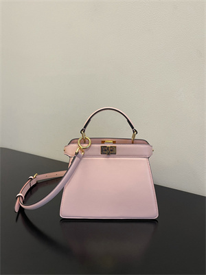 Fen.di Peekaboo ISeeU Petite Leather Bag Pink Color