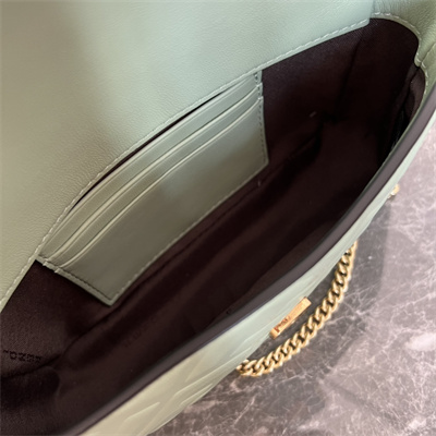 Fen.di BAGUETTE Mini Bag Green Nappa Leather With FF Motif