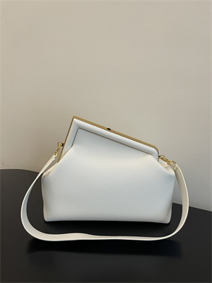Fen.di FIRST MEDIUM White Leather Bag