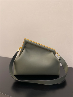 Fen.di FIRST MEDIUM Dk Green Leather Bag