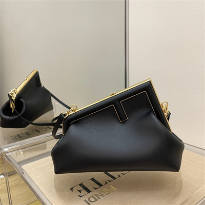 Fen.di FIRST SMALL Black Leather Bag