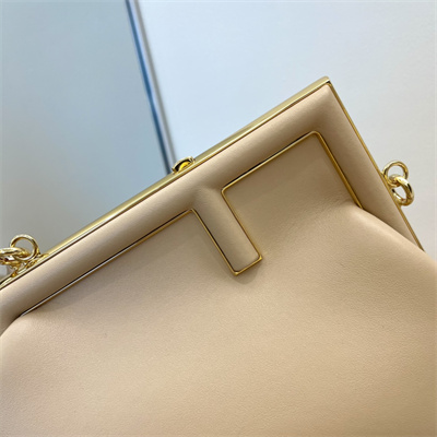 Fen.di FIRST SMALL Nude Leather Bag