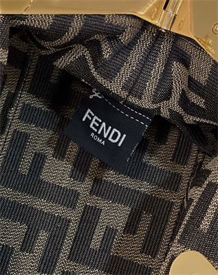 Fen.di FIRST SMALL Green Interlaced Leather Bag