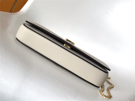 Fen.digraphy Chain Wallet White Leather