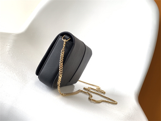 Fen.digraphy Chain Wallet Black Leather