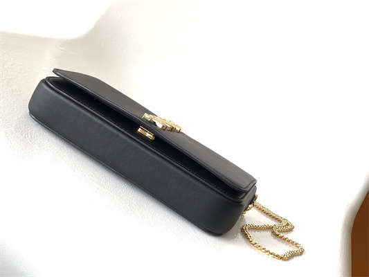 Fen.digraphy Chain Wallet Black Leather