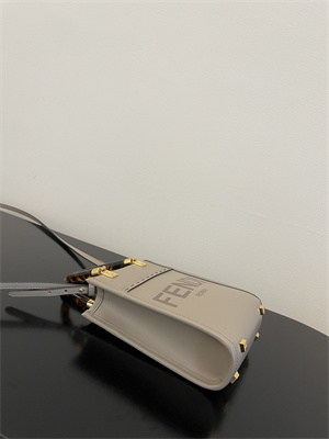 Fen.di MINI SUNSHINE SHOPPER Grey Leather