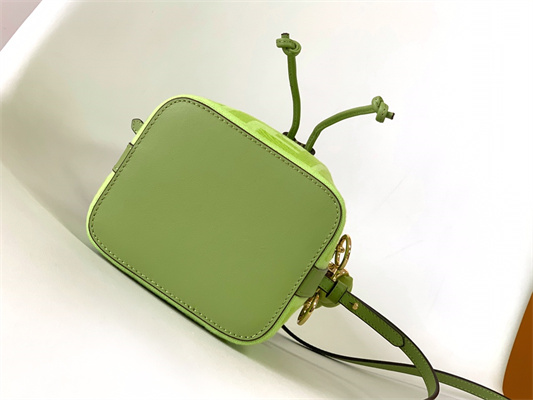 Fen.di MON TRESOR Green Canvas FF Mini Bag