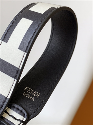 Fen.di Roma&Marc Jacobs MON TRESOR White and Black Leather Mini Bag