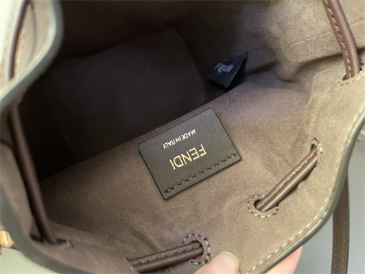 Fen.di MON TRESOR Brown FF Fabric Mini Bag