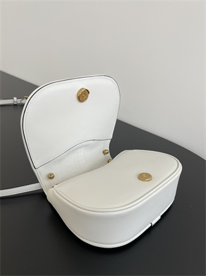 Fen.di C’mon Mini White Leather Bag