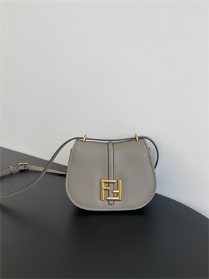 Fen.di C’mon Mini Dove Grey Leather Bag