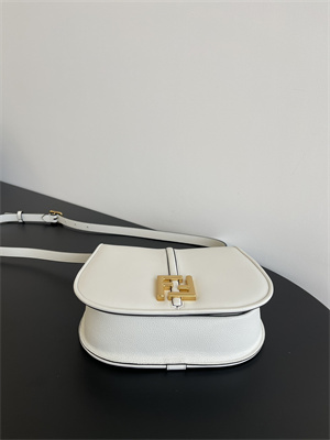 Fen.di C’mon Medium White Leather Bag