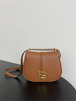 Fen.di C’mon Medium Brown Leather Bag