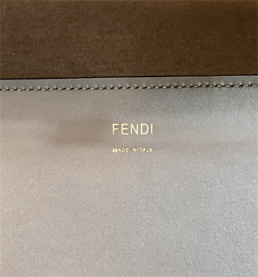 Fen.di SUNSHINE Medium Dove Grey Leather Shopper