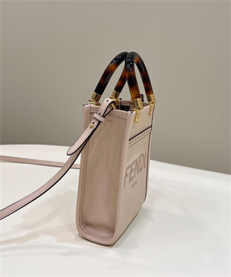 Fen.di MINI SUNSHINE SHOPPER Pink Leather