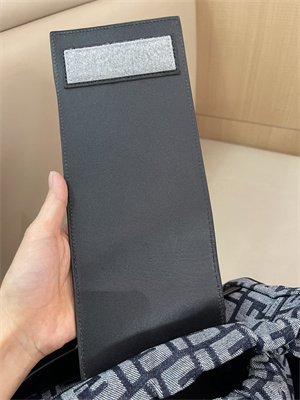 Fen.di Strike Medium Backpack Jacquard Fabric With Grey and Blue FF Motif