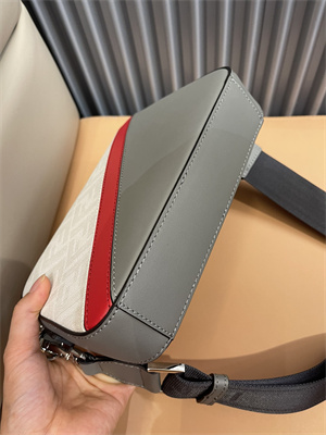 Fen.di DIAGONAL CAMERA CASE Lt Grey Multicolor Leather Bag