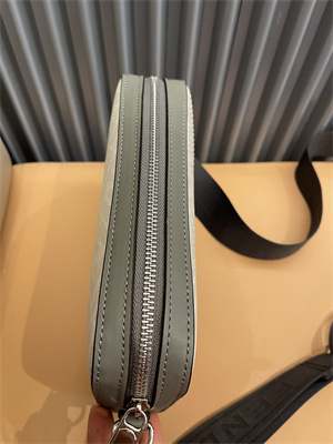 Fen.di DIAGONAL CAMERA CASE Lt Grey Multicolor Leather Bag