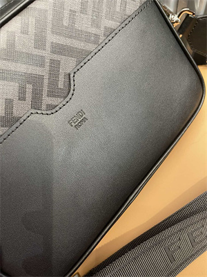 Fen.di CAMERA Case Grey FF Canvas and Leather