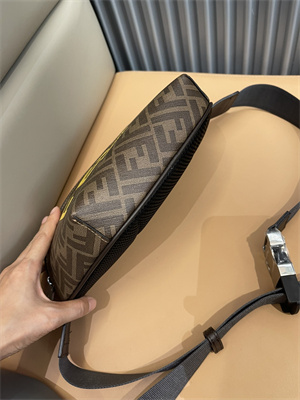 Fen.di Roma Brown Fabric Belt Bag