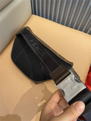 Fen.di Roma Brown Fabric Belt Bag