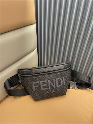 Fen.di Roma Grey Fabric Belt Bag