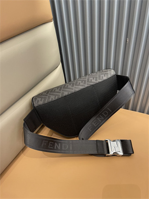 Fen.di Roma Grey Fabric Belt Bag