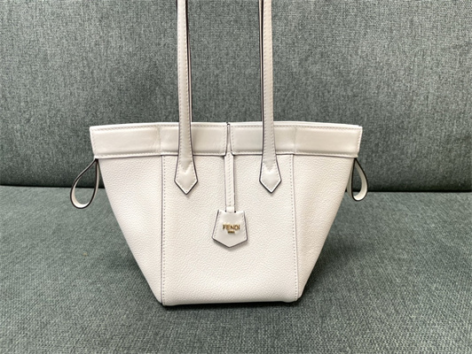 Fen.di ORIGAMI Mini White Leather Bag That Can be Transformed