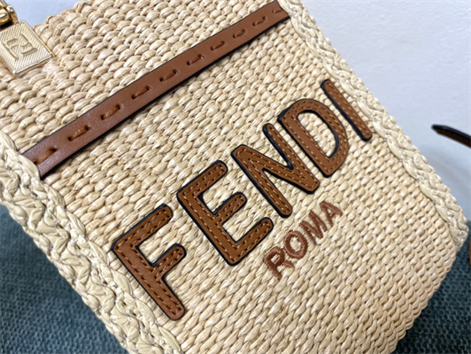Fen.di MINI SUNSHINE SHOPPER In Natural Straw