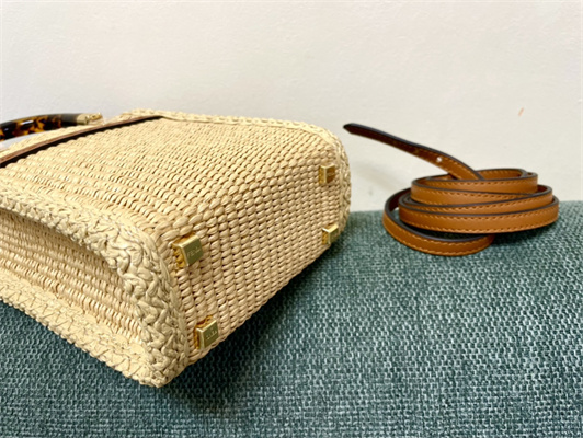 Fen.di MINI SUNSHINE SHOPPER In Natural Straw