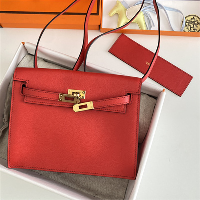 Kelly Danse Bag Evercolor Leather Gold Tone Metal In Rouge Casaque Color HS