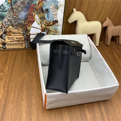 Kelly Danse Bag Evercolor Leather Silver Tone Metal In Black Color HS