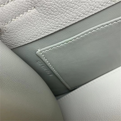 Kelly Danse Bag Evercolor Leather Gold Tone Metal In Pearl Grey Color HS