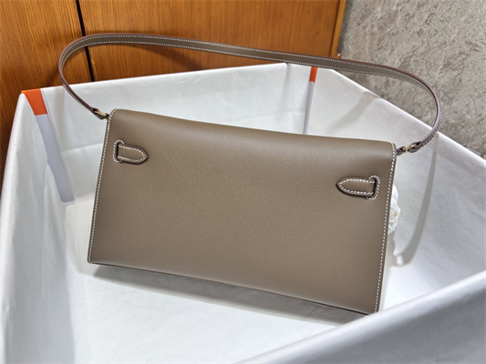 Kelly Elan Bag Madame Leather Gold Tone Metal In Trench Color HS