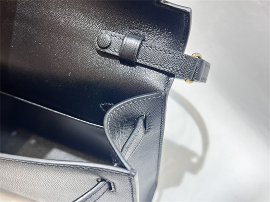 Kelly Elan Bag Madame Leather Gold Tone Metal In Black Color HS