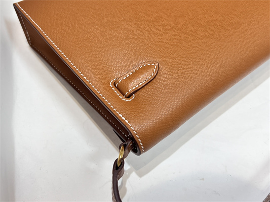 Kelly Elan Bag Madame Leather Gold Tone Metal In Gold Color HS